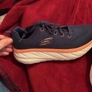 Skechers Women’s Blue and Orange Sneakers